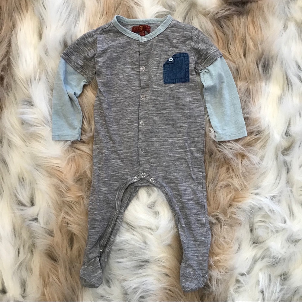 7 For All Mankind Footie Romper